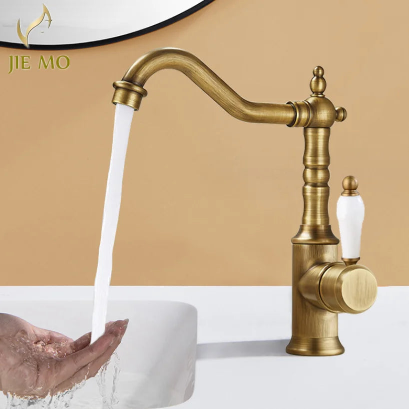DecorBites™ Gold Luxury Kitchen Faucet for Household Sink, Hot and Cold Water Mixer