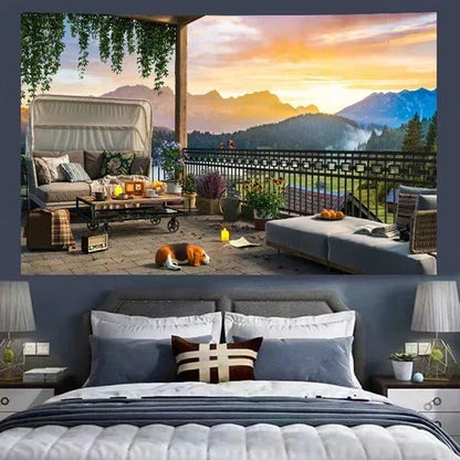 DecorBites™ Cozy Retro Cottage Wall Tapestry for Bedroom Decor Room Dorm Hanging Cloth
