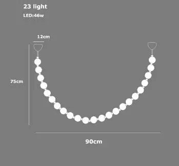 DecorBites™ Glass Gold Pendant Light for Living Room Luxury Bubble Necklace