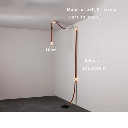 DecorBites™ Leather Marble Ceiling Pendant Lights - Adjustable Hanging Lamp for Dining Room & Bedroom
