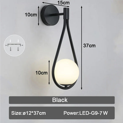 DecorBites™ LED Wall Sconce with G9 Bulb for Indoor Lighting in Black Gold