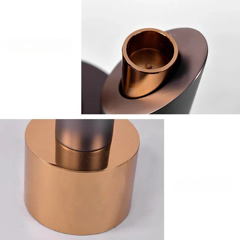 DecorBites™ Geometric Helical Pipe Candle Holder for Home Decor and Centerpieces