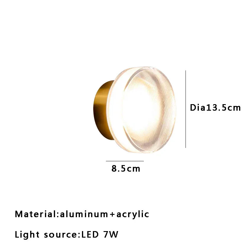DecorBites™ Crystal Glass Wall Sconce Lamps for Stylish Living Room and Bedroom Lighting