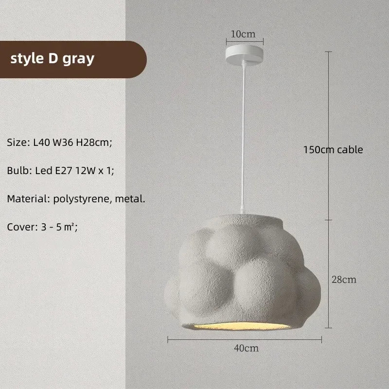 Chrome Nordic Pendant Light Gray Shade Dining