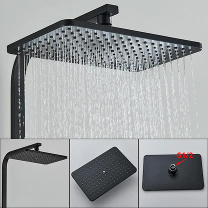 DecorBites™ Digital Display Thermostatic Shower Faucet Set with Rain Shower Head