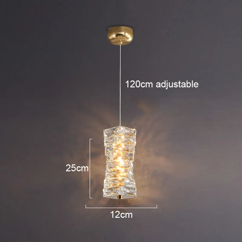 DecorBites™ Gold Chrome Crystal Wall Sconce LED Lamp for Living Room Bedroom TV Background Lighting