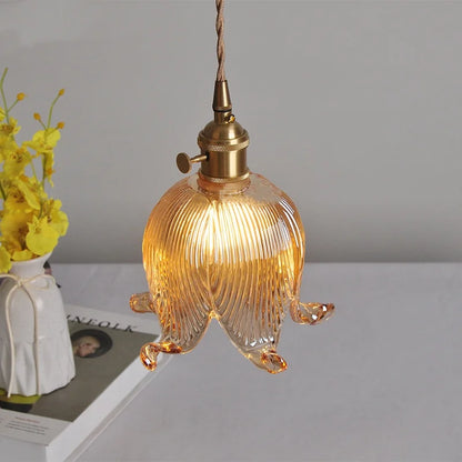 DecorBites™ Copper Glass LED Pendant Light - Modern Adjustable Hanging Fixture for Home deco