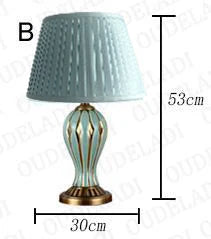 DecorBites™ Hand Painted Antique Blue Ceramic Desk Lamp