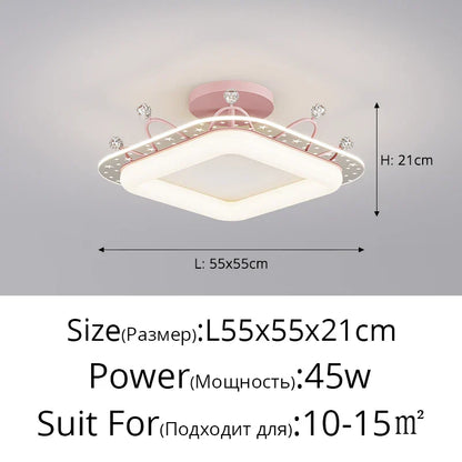 DecorBites™ Kids' Room Ceiling Light in Gold Pink Blue for Bedroom and Living Room