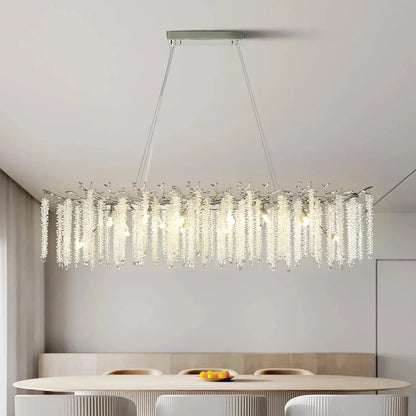 DecorBites™ Gold Crystal Branch Chandelier | Modern Luxury Round Ceiling Light