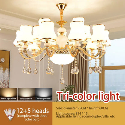 DecorBites™ Crystal LED Pendant: Elegant Modern European Living Room Lighting