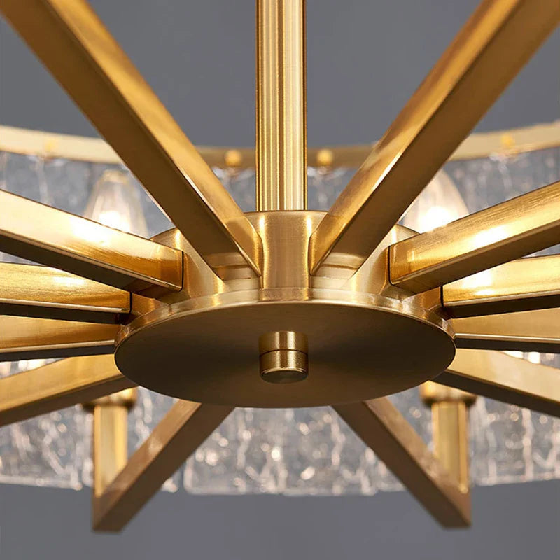 DecorBites™ Glass Restaurant Chandelier: Modern Luxury Led Lighting Fixture for Living Room Home Decor
