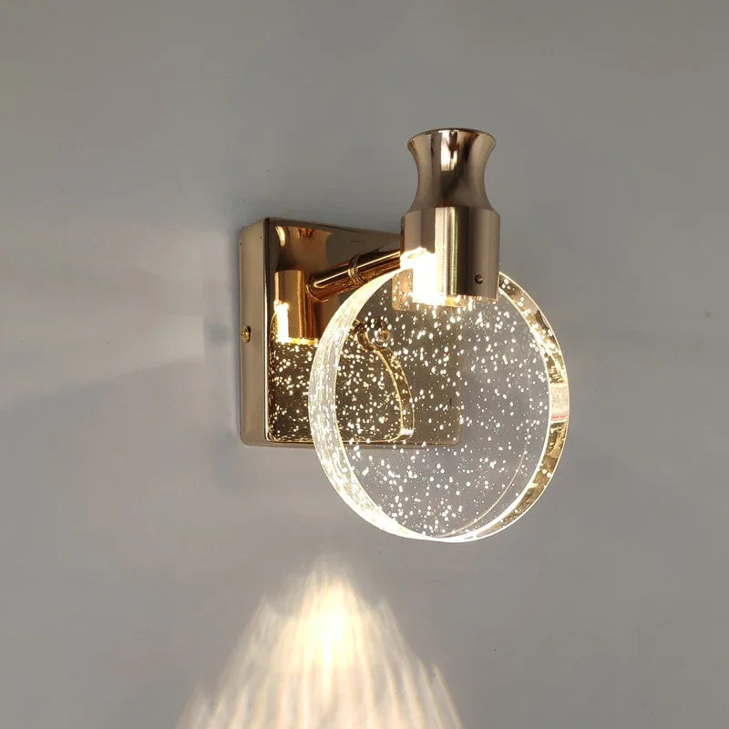 DecorBites™ Crystal LED Wall Lamp for Bedroom Living Room and Bathroom Makeup