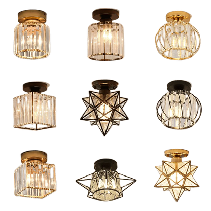 DecorBites™ Crystal Glass Nordic LED Chandelier for Modern Indoor Lighting