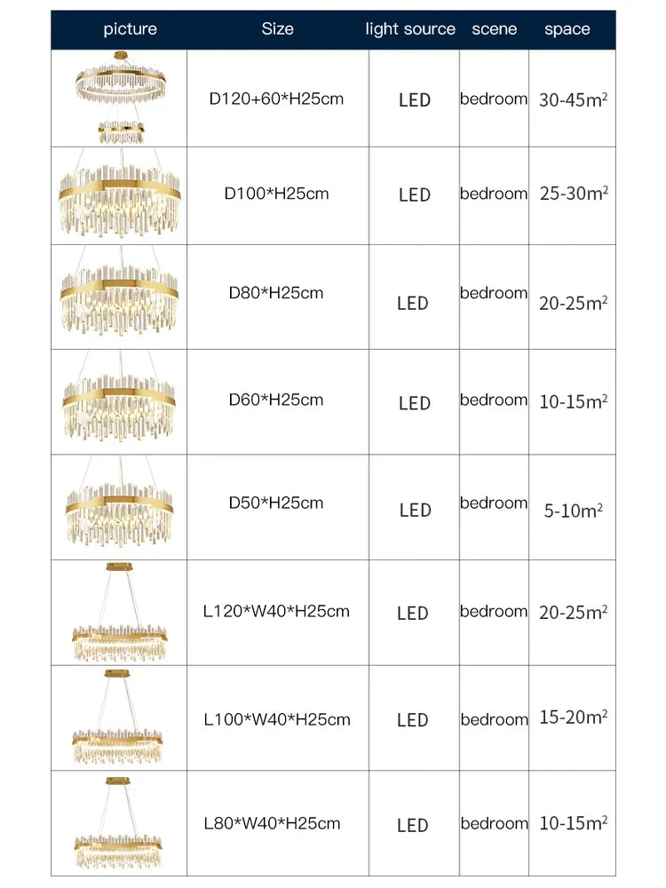 Gold Crystal Circular 80cm Chandelier