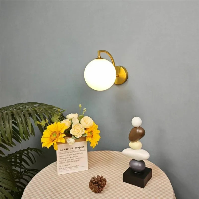 DecorBites™ Glass Ball LED Wall Sconce for Living Bedroom Dining Kitchen - Minimalist Design