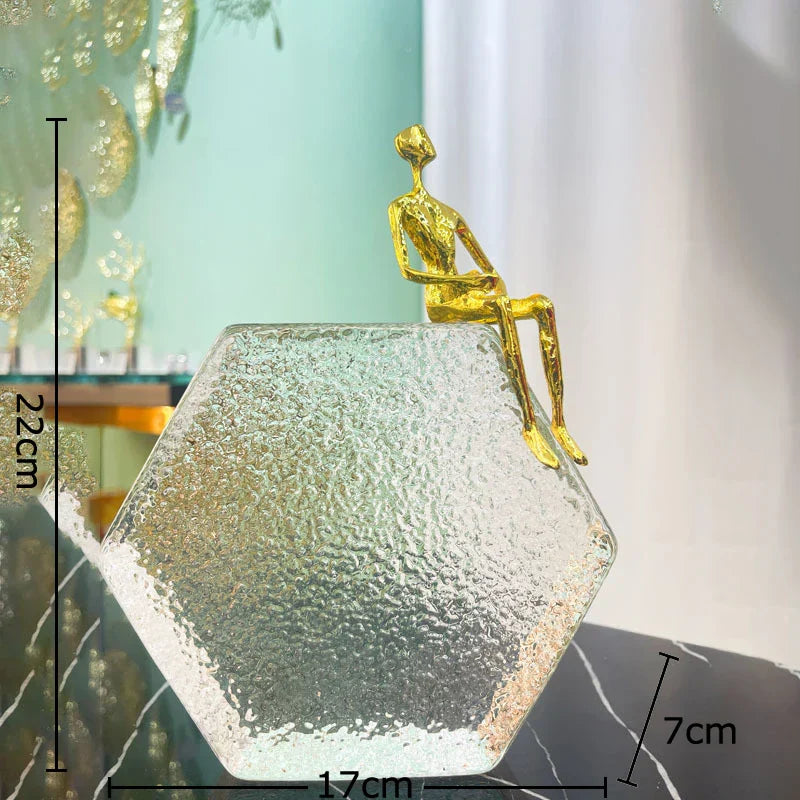 Gold Metal Desk Sculpture