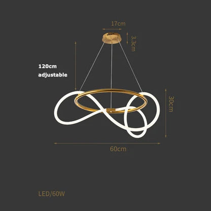 DecorBites™ Lines Chandelier: Modern Designer Lighting for Living Room, Dining, and Bar
