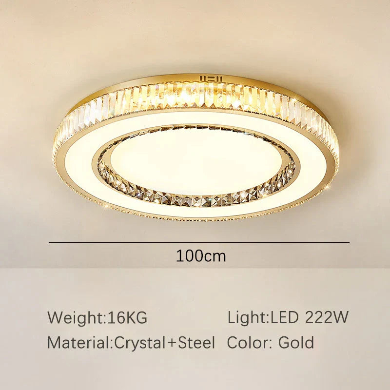 Gold Double Crystal Chandelier