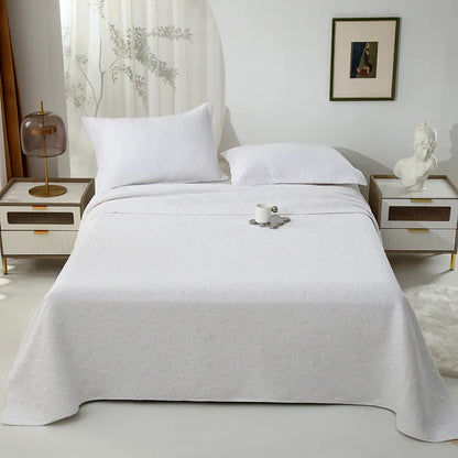 DecorBites™ Cotton Quilted Embroidered Bedspread Set