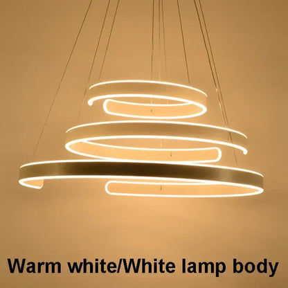DecorBites™ Geometric Circle Rings LED Pendant Light Fixture