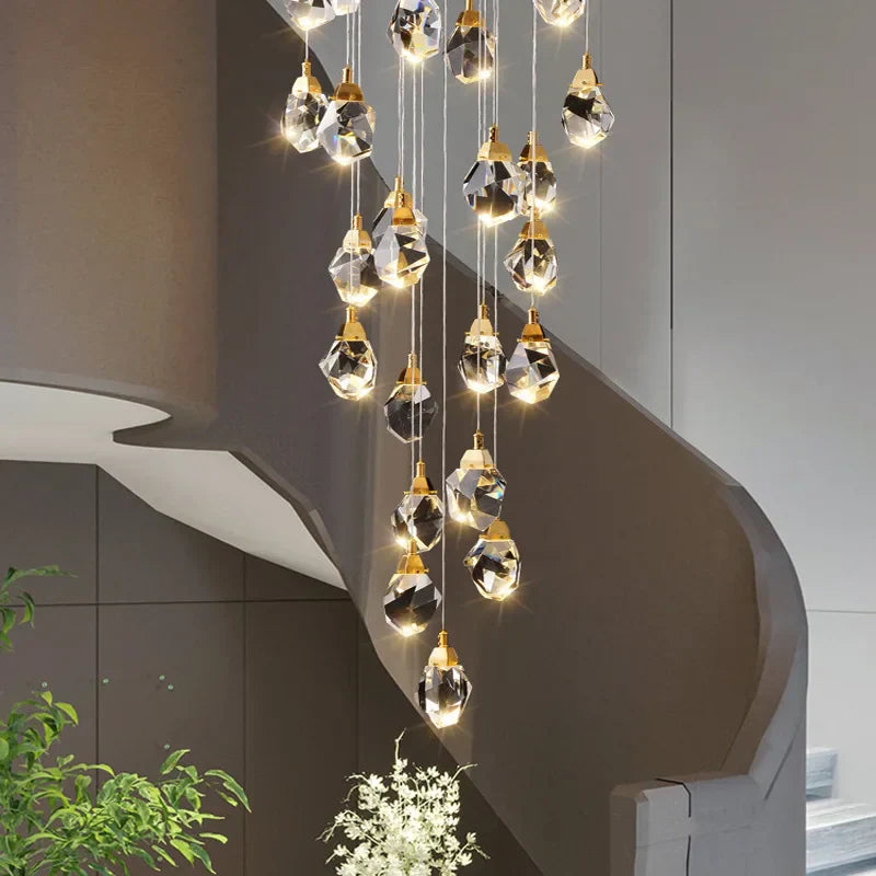 DecorBites™ Diamond Crystal LED Ceiling Chandelier for Home Decor