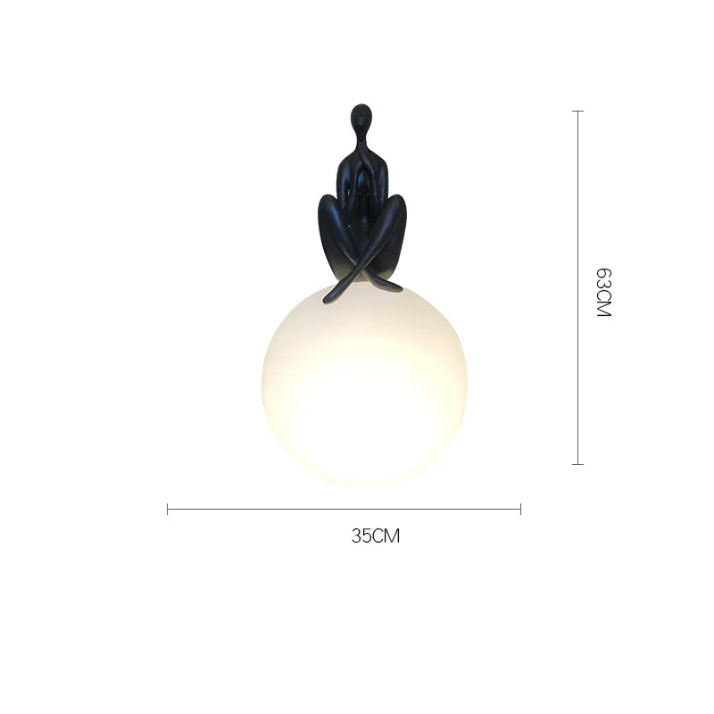 DecorBites™ Glass Ball Table Lamp: Stylish LED Sculpture Desk Lamp for Home Decor