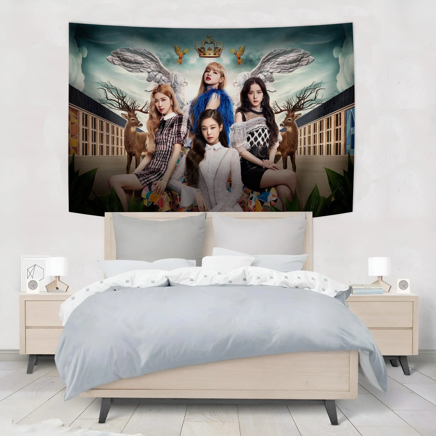 DecorBites™ Kpop Black Pink Girl Group Tapestry Banner Concert Decorative Painting