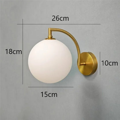 DecorBites™ Glass Ball LED Wall Sconce for Living Bedroom Dining Kitchen - Minimalist Design