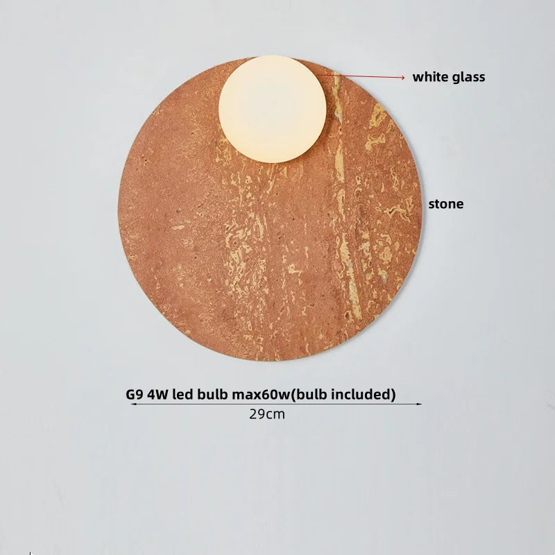 DecorBites™ Glass Globe LED Wall Lamp: Modern Nordic Stone Bathroom Mirror Light