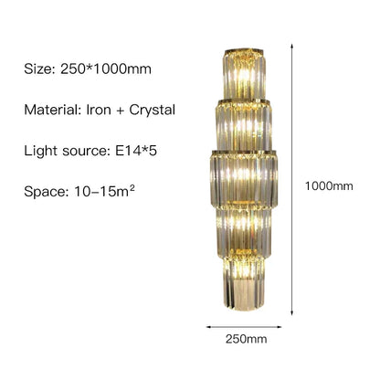 DecorBites™ Crystal Nordic Wall Lamp Modern Luxury Home Decor Wall Sconce