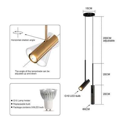 DecorBites™ Black Chandelier: Nordic Minimalist Bedroom Bar Decor Hanging Lamp