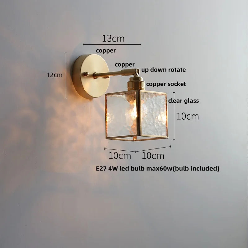 Clear Glass Bedside Lamp