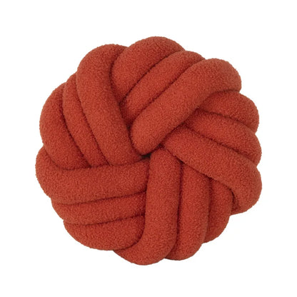 DecorBites™ Knotted Ball Grey Throw Pillow for Bed Couch Living Room