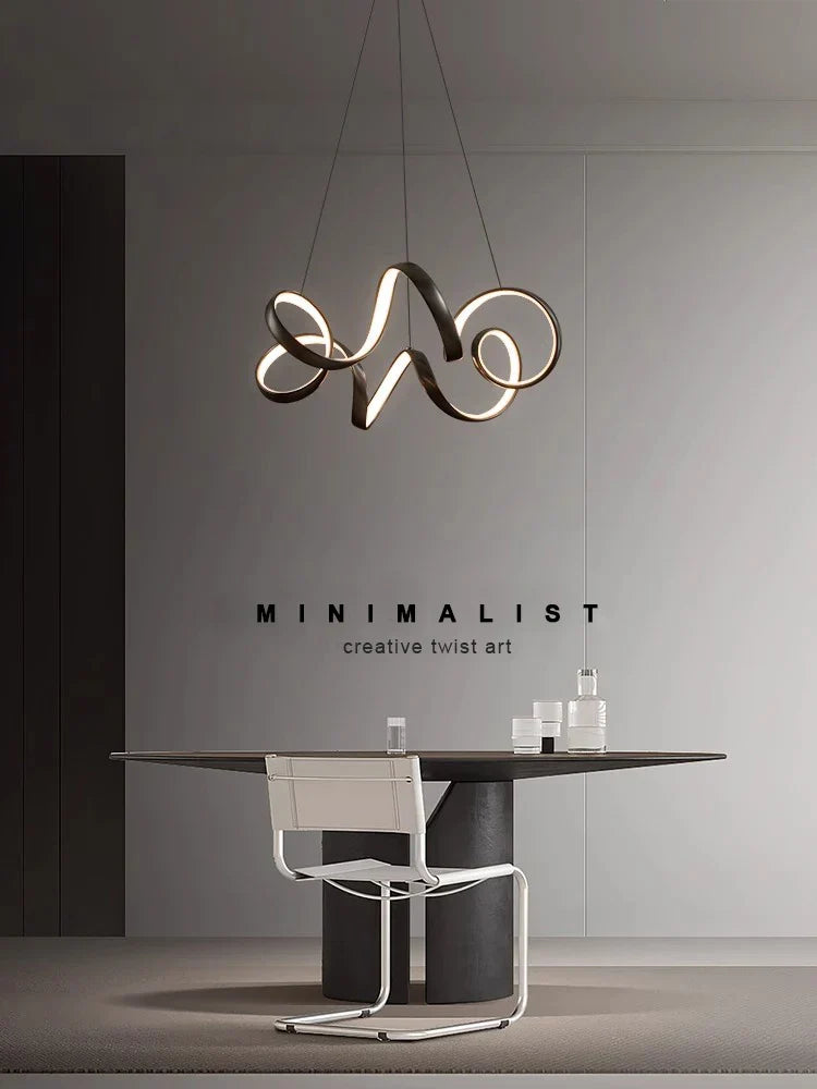 DecorBites™ Creative Twisted LED Chandelier for Living Room Bedroom Lighting