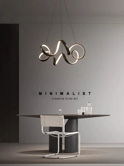 DecorBites™ Creative Twisted LED Chandelier for Living Room Bedroom Lighting