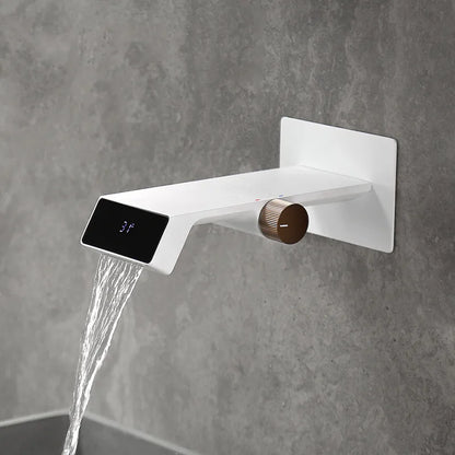 DecorBites™ LED Basin Faucet Wall Mounted Hot Cold Mixer Bathroom Brass Vanity