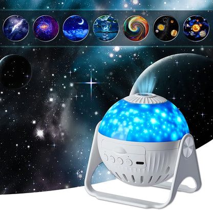 DecorBites™ Galaxy Night Light Projector: 360° Adjustable Star Sky Lamp for Bedroom, Kids' Gift