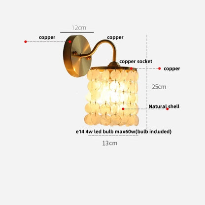 DecorBites™ Crystal Glass LED Wall Light with Pull Chain Switch, Nordic Modern Design