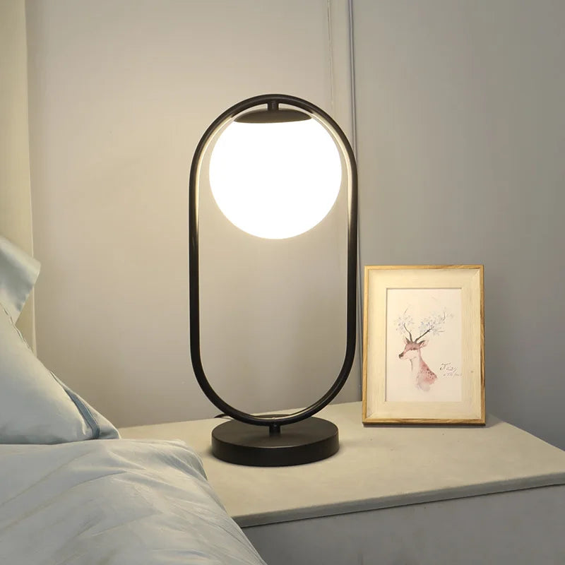 DecorBites™ Glass Ball LED Desk Lamp Nordic Design for Bedroom Living Room Reading