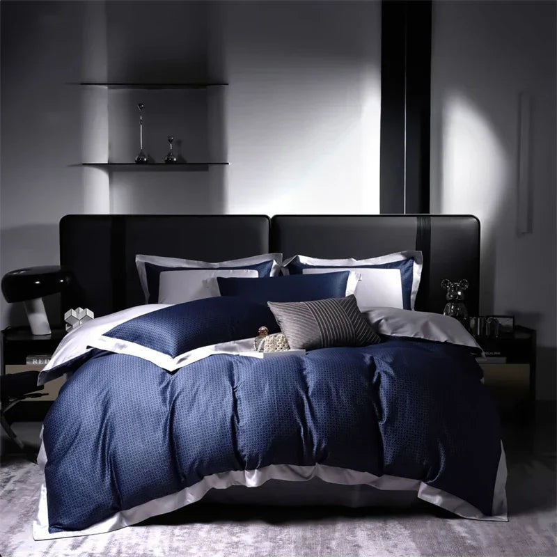 DecorBites™ Egyptian Cotton Luxury Bedding Set, 1000TC, Queen or King Duvet Cover, Soft Silky Sheets