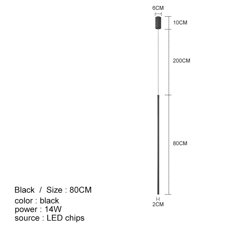 Nordic LED Line Chandelier