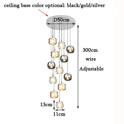 DecorBites™ Crystal LED Chandelier for Home Decoration and Modern Lighting