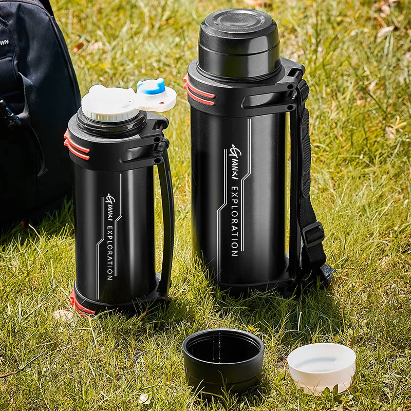 DecorBites™ Insulated Stainless Steel Water Bottle Large Capacity Flask Outdoor Travel Cup