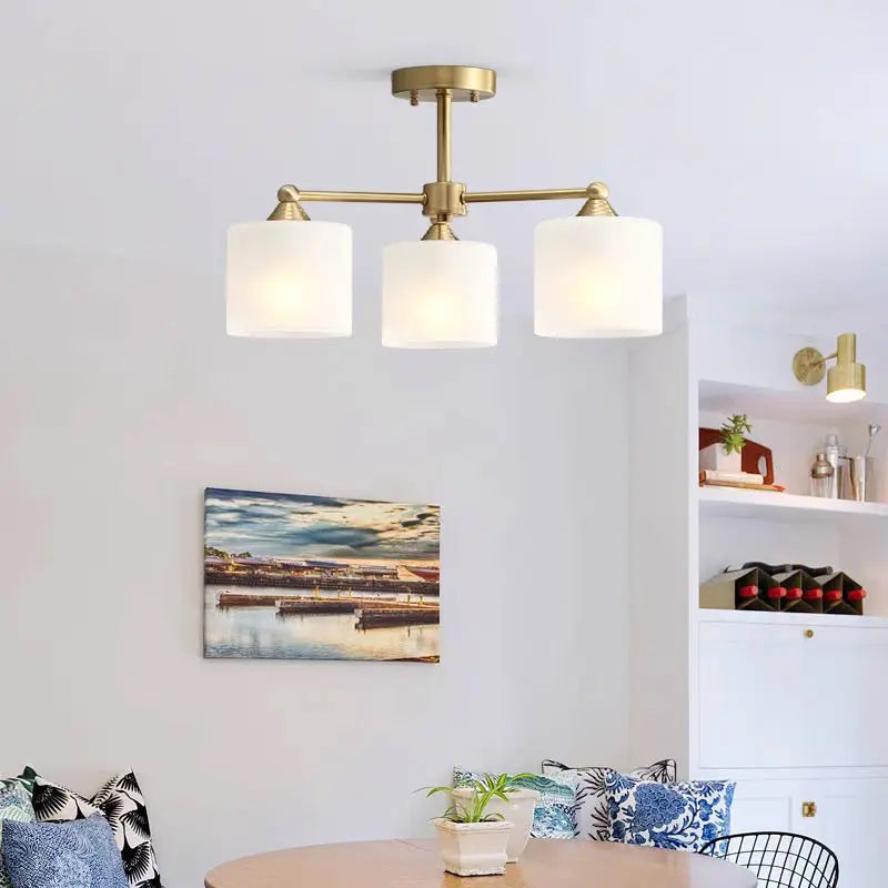 Black Gold Ceiling Chandelier 8-Head 89cm