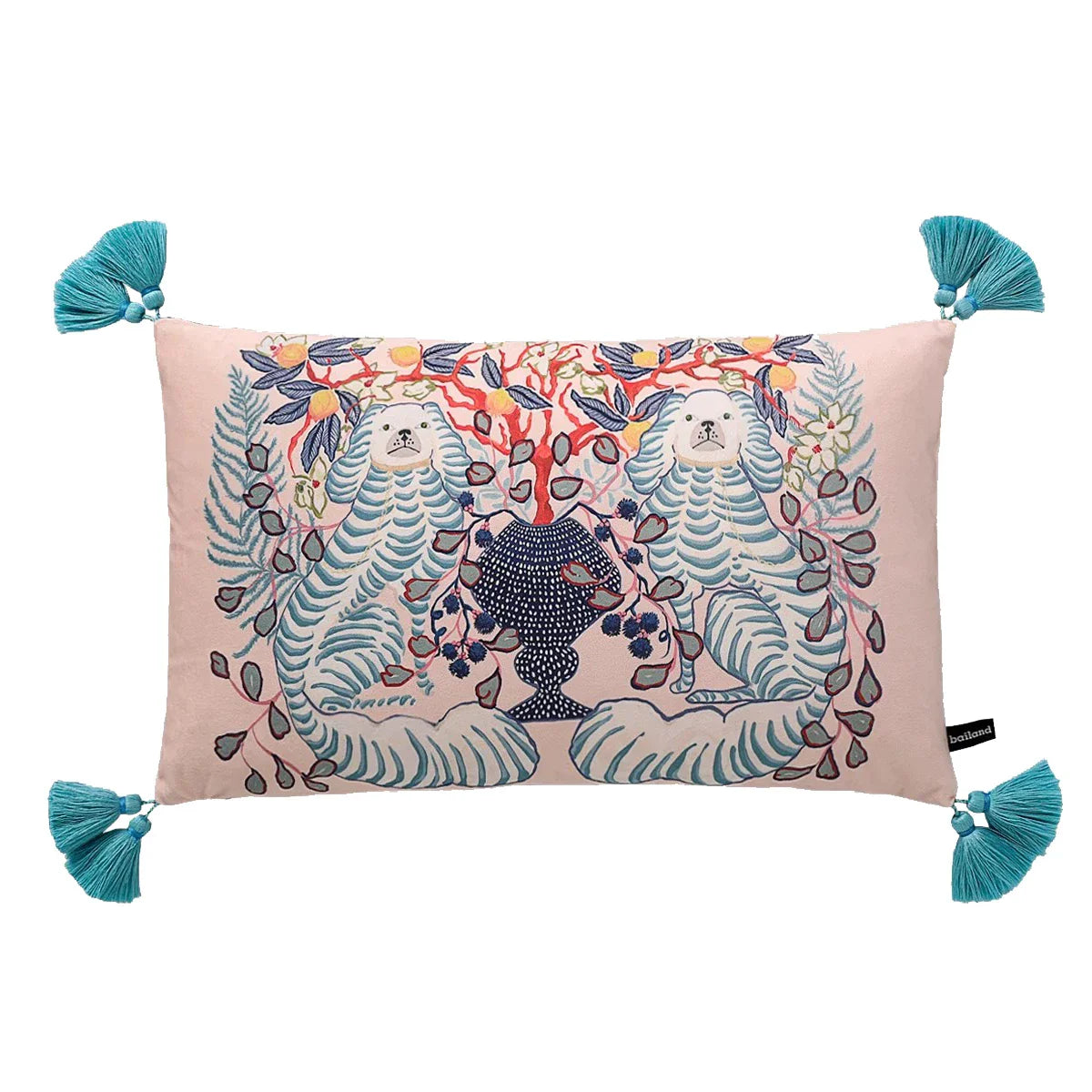 DecorBites™ Luxe Cheetah Halo Pillowcase: Decorative Tassel Cushion Cover GG Style