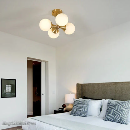 DecorBites™ Glass Ball LED Ceiling Lights for Living Room, Kitchen, and Bedroom