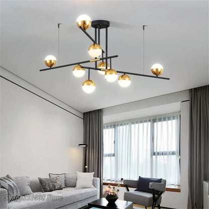 DecorBites™ Glass Ball Pendant Lamp Modern LED Hanging Light Fixture