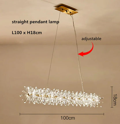 DecorBites™ Crystal Flower Chandelier: Nordic Luxury Lighting for Home Decor & Restaurant