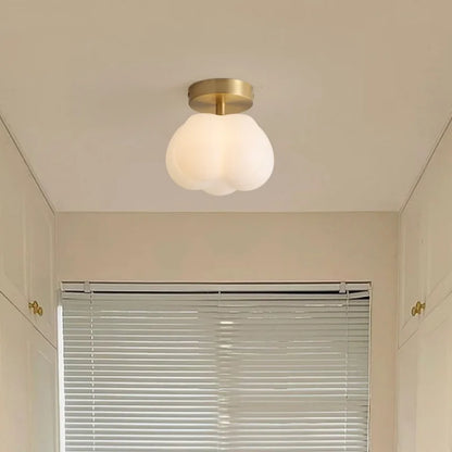 DecorBites™ Cotton Shape LED Ceiling Lamp - Cream. Nordic Style, Hallway Balcony Porch Light.
